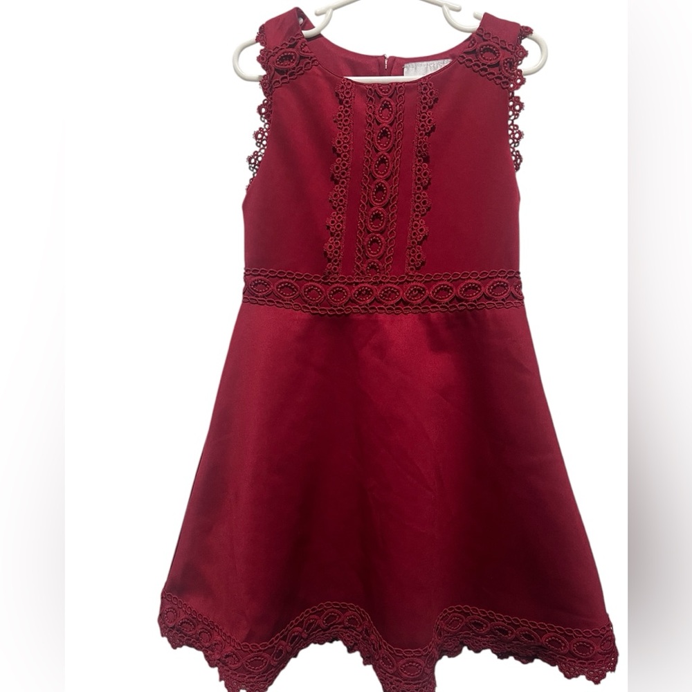 Like new- size 7 kid’s dress - color: wine red